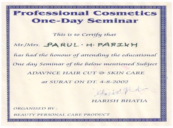 Professional Cosmetics one-day seminar