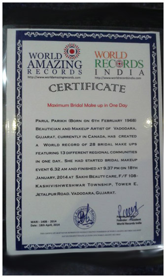 Word Amazing records certificate